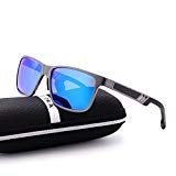 ELITERA de magnesio y aluminio polarizadas de los hombres gafas de sol para la conducción deportiva viaje E6560 (Gris&Azul)