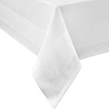 DecoHomeTextil Mantel, 100 % algodón, blanco, 130 x 190