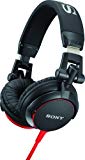 Sony MDRV55R - Auriculares de diadema cerrados, negro y rojo