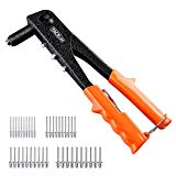 TACKLIFE Remachadora con Remaches DE 40 Piezas Remachadora Ciega para 4 Tipos de Remaches HHR1A con Llave Portátil