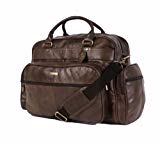 Bolsa de piel para hombre de viaje, bolsa de deporte para el gimnasio, bolsa de cabina, bolsa de fin de semana, color marrón