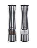 Russell Hobbs 22810-56 Classics - Molinillos de sal y pimienta, sistema de molido cerámico que se activa con solo pulsar un botón, grosor de molienda graduable