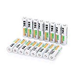 EBL 2800mAh AA Pilas Recargables Ni-MH para los Equipos Domésticos con Estuches de Almacenamiento (16 Piezas)