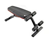 adidas - Banco de abdominales ajustable, color negro, plateado y rojo