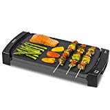Cecotec Plancha de asar eléctrica de gran potencia. Apta para limpieza en lavavajillas. Con revestimiento Daikin. Superficie de 45x25 cm. Black&Water 2500