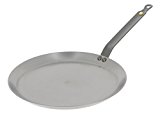 De Buyer 5615.24 Mineral B Element - Sartén para crepes (chapada en acero, 24 cm)