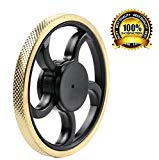 P.LOTOR Spinner Fidget Toy Resistente a la Suciedad EDC Superficie Lisa ADHD Focus Ultra Durable Dedo Gyro Spinner Bearing 3+ Mínimas Vueltas No-3D Impreso, Veins Edge