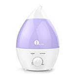 1byone 1.3 litros Humidificador ultrasónico, No Ruido & Luces LED de 7 Colores con la función apagado automático para su hogar y oficina