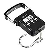 Etekcity Báscula de Equipaje Digital con Gancho, Balanza Ergonómica 50kg / 110lbs, Dinamometro para pesar Maletas, para Viajes, Cocina, Pesca y Caza, Negro