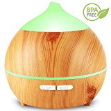 Avaspot Difusor de Aceites Esenciales, 250ml humidificador de Vapor frío [Auto Shut Off] [Operación silenciosa] [Los Colores Multi Opción] [Agua del Grifo] [El Vapor lo Suficientemente]