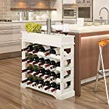 HOMFA Botellero de Madera para 24 Botellas de Vino Apilable