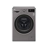 LG F4J6TM8S Independiente Carga frontal A Acero inoxidable lavadora - Lavadora-secadora (Carga frontal, Independiente, Acero inoxidable, Izquierda, Giratorio, Tocar, LED)