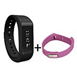 Elegiant Pulsera Inteligente Impermeable, Reloj Bluetooth I5 Plus Deportiva con Pantalla Táctil, Podómetro, Pulsera de Venda,Seguimiento Calorías, Monitor de Sueño, Negro