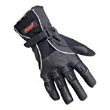 MOTORX Guante de Piel para Moto de Verano, Negro, XL