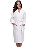 Aibrou Unisex Albornoz Hombre o Mujer Primavera Verano Batas y Kimonos con Cinturón,Muy Suave Cómodo Fino Ligero y Agradable para Hombre o Mujer