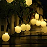 Luces Decorativas, Cadena Solar de Luces 60 LEDs Impermeable, Luz Solar 10M Hilo Flexible