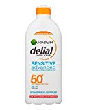 Garnier Delial Sensitive Advance, Filtro solar corporal (SPF 50, piel sensible) - 400 ml.