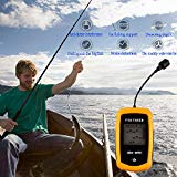 Gearmax® 100M de profundidad Buscador de los pescados del LCD del sensor del sonar del transductor de alarma Fishfinder Portable