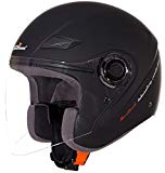 Scotland Casco Moto/Scooter con Visera Larga Force 03, Negro Mate, 57-58 (M)