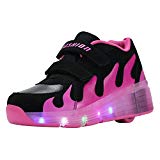 SGoodshoes Niños Zapatillas con Ruedas LED Sola Ronda Para Skate Zapatos Deportivas