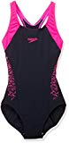 Speedo Mujer Boom Splice, Bañador mujer, multicolor Black/Electric Pink, Talla del fabricante 38