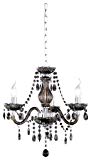 Reality Luster - Lámpara colgante de 3 luces. Necesarias 3 bombillas E14 de máximo 40W excluidas. Cuerpo acrílico color negro.