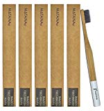 Paquete de 5 Cepillos de Dientes Manual de Bambú Chuckle – Tamaño para Cuidado Bucal de Adulto - Blanqueador Dental Natural