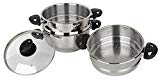 Stainless Steel Collection Pendeford - Set de 3 vaporeras para olla (20 cm, acero inoxidable)