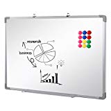 SwanSea oficina pizarra blanca magnética con pen tray y 12 Magnetes 60x45cm