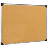 5 Star 915609 Office - Tablero de corcho de pared con marco de aluminio (90 x 60 cm)