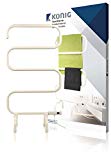 König KN-TH10 100W Color blanco secadora eléctrica para toallas - Secador de toallas (50/60, 50 mm, 510 mm, 860 mm, 3,13 kg)