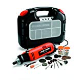 Black & Decker RT650KA-QS - Multiherramienta con 87 accesorios y maletín (90 W, 230 V), color negro y naranja