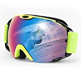 Gafas de esquí, MeeQee Gafas de deporte para hombres y mujeres, Antiniebla 100% Protección UV Gafas de snowboard compatibles para esquí Snowboard y motocicleta, Verde