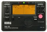 Korg TM50BK - Afinador crómatico para afinador con metrónomo (con Metrónomo), color negro