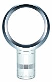 Dyson Air Multiplier AM06 - Ventilador de mesa, 24 W, control remoto de potencia, seguro, color blanco y plata