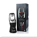 Hotder Wine Aireador de vino tinto con base para vino tinto. Regalo de navidad, negro.