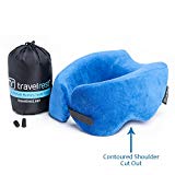 Travelrest Ultimate Memory Foam Almohada/Almohada para el cuello - Terapéutica, ergonómica, patentada - Funda lavable - Más cómoda - Comprime hasta 1/4 de su tamaño (2 años de garantía)