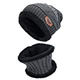 Sombrero de invierno, sombreros para mujeres y hombres ,Gorras Con Bufanda y Gorros de punto Sombreros de Suave Encantador Invierno de lana