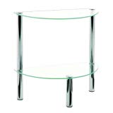 Haku Möbel 90241 - Mesa baja auxiliar (tubo de acero y vidrio templado), color cromado
