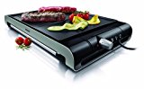 Philips HD4419/20 - Plancha Grill Placa estrías y lisa,2300 W con termostato ajustable, superficie antiadherente de la placa, color negro