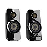 Woxter Big Bass 95 - Altavoces multimedia 2.0 (20 W) con botones frontales de control de sonido, color negro