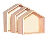 Artemio Estantes de madera para pared (3 unidades), color beige