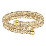 Swarovski Brazalete Crystaldust Double, dorado