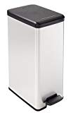 Curver Cubo de Basura Slim 40L, Metal, 37.3x23x58.7 cm, 213298