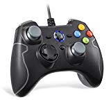 EasySMX Mando para PC, PS3 Gamepad Alámbrico, Joystick con los Botones de Doble-Vibración Turbo y Trigger Compatible con Windows/Android/ PS3/ TV Box (Gris)