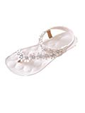 Vovotrade® 2016 Las Mujeres del Verano de Bohemia de La Flor de Los Granos de Las Sandalias Planas (EU Tamaño 38, Blanco)