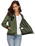 Zeagoo Casual Chaqueta Mujer Bomber Manga Larga Abrigo Ropa de Beisbol Cremallera Moda