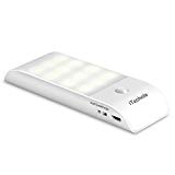 Lámpara Nocturna, Techole Luces Led con Sensor de Movimiento, Luz Recargable con Cinta Adhesiva Magnética, 3 Modos