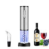 TOQIBO Sacacorchos Eléctrico Inalámbrico Multifuncional, con Cortador de Cápsula y Vertedor de Vino - Cargador USB