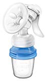 Philips Avent SCF330/13 - Extractor de leche manual, con cojín masajeador y 3 vasos de almacenamiento
